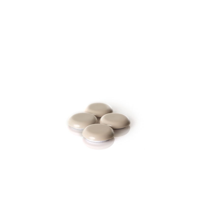 Super Sliders 1 1/8"" Round Self-Stick Furniture Sliders or Movers for Carpet to Protect Furniture and Move Effortlessly  Beige (4 Pack) - Image 1